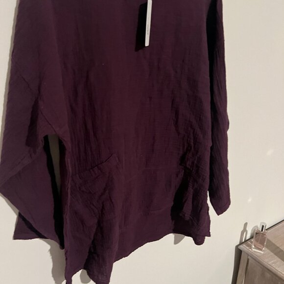 NWT Shannon Passero eggplant blouse xl - Picture 3 of 7